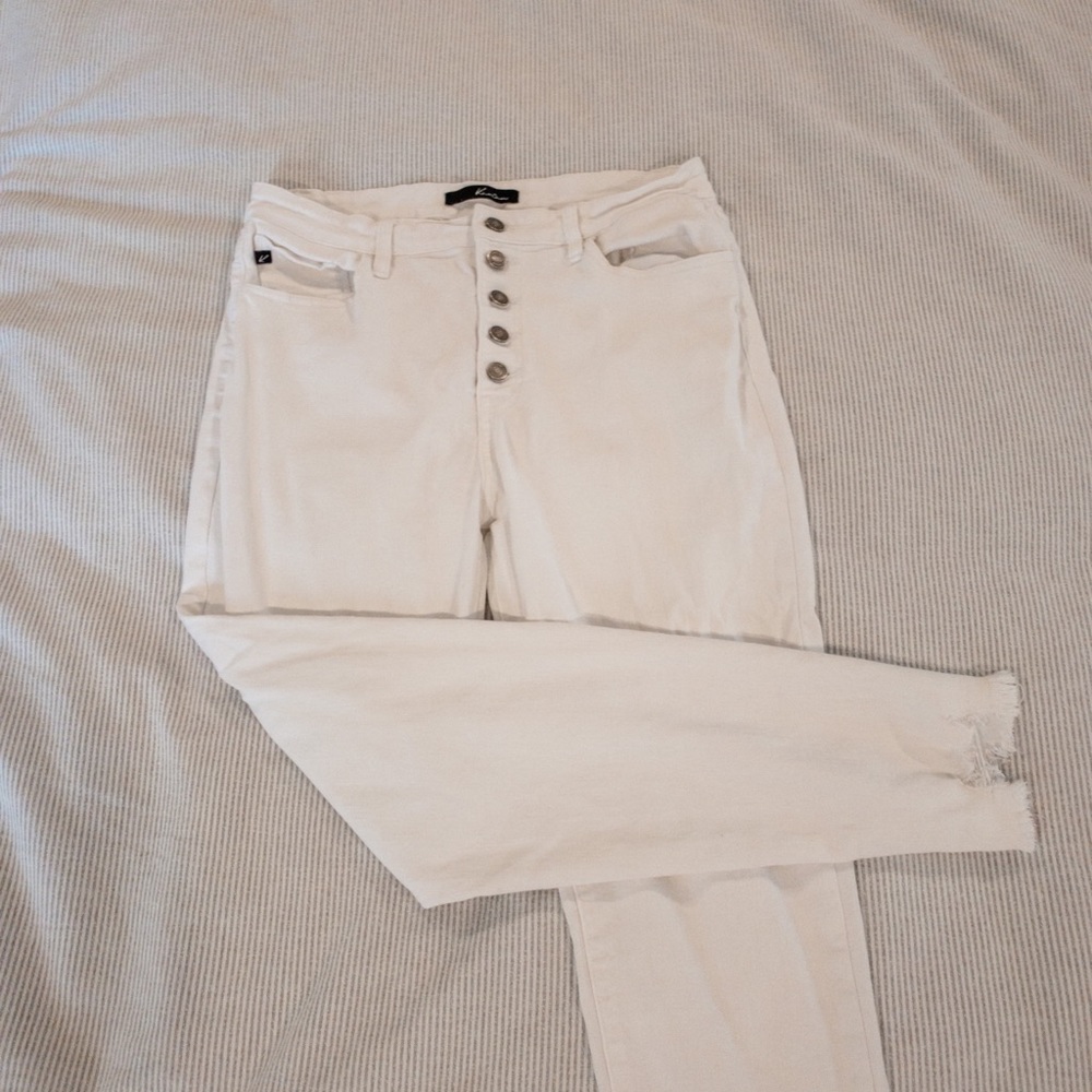Kancan LA White Button Jeans